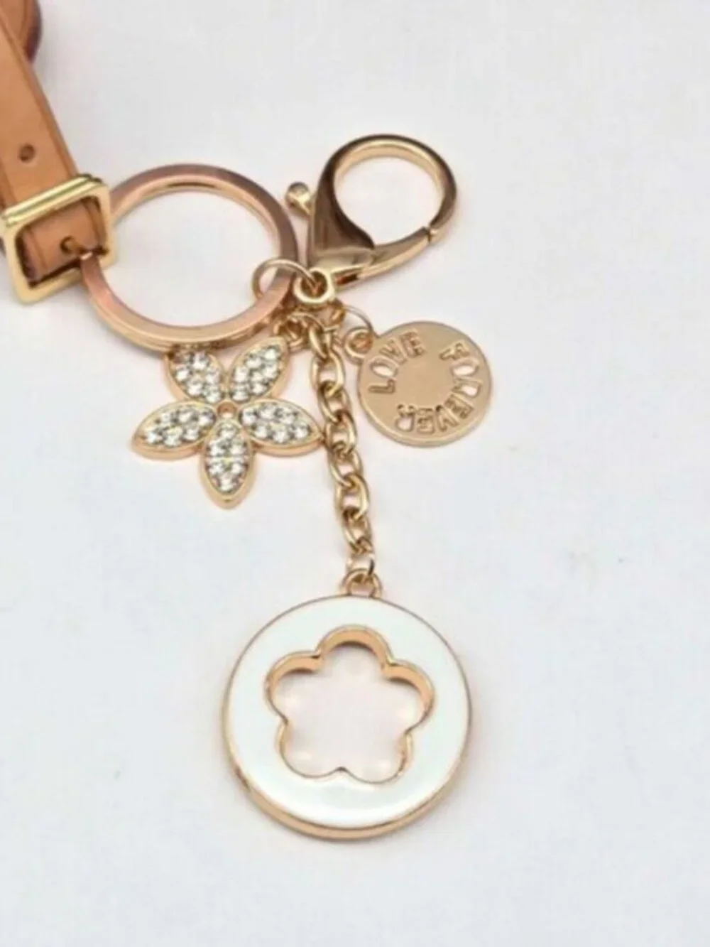 Authentic Louis Vuitton Luggage Tag with Unbranded Keycharm, Keychain, Bagcharm - Picture 7 of 9